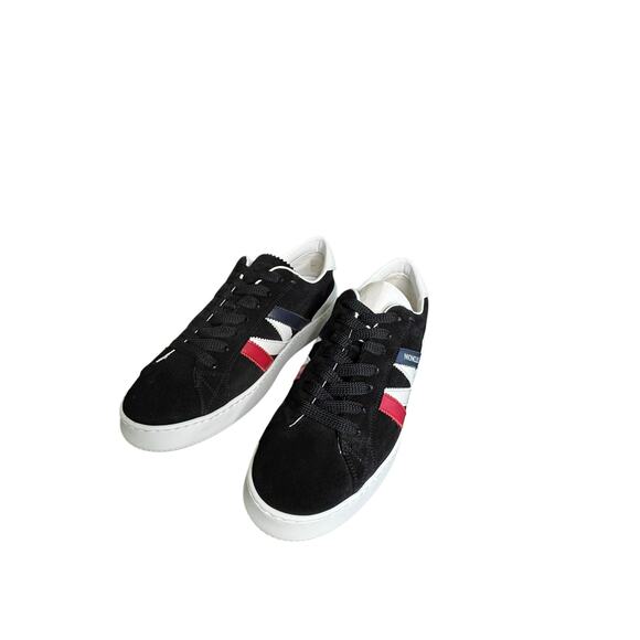 Moncler NIB Monaco M Suede Sneakers in Black Size 42.5 - Picture 2 of 14